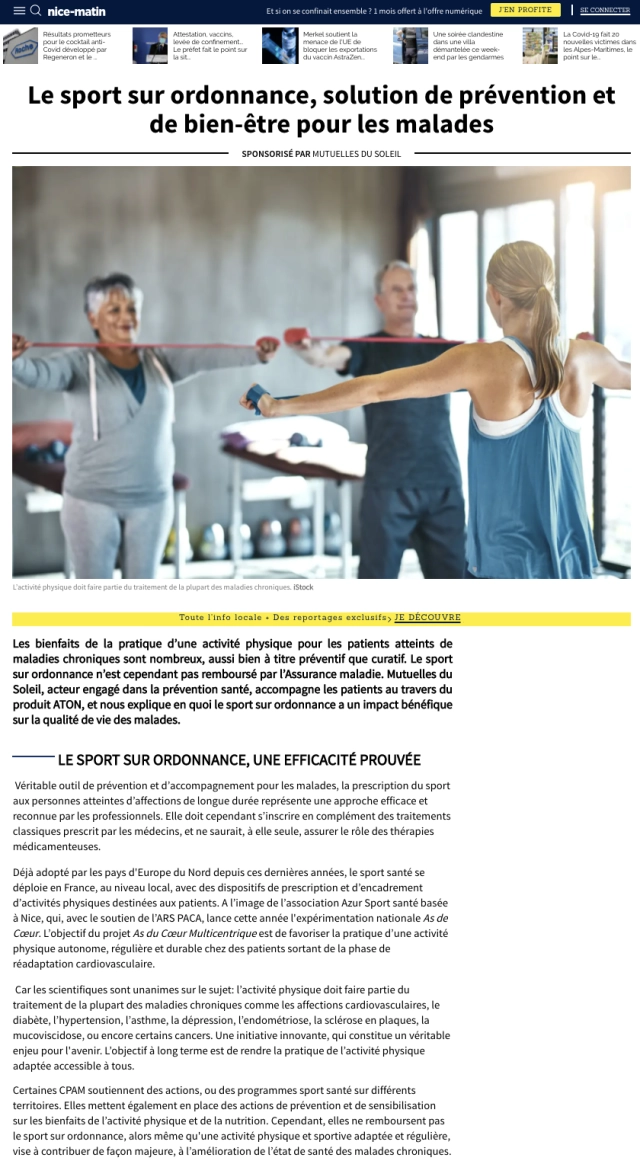 Nice-Matin - As du Coeur Multicentrique