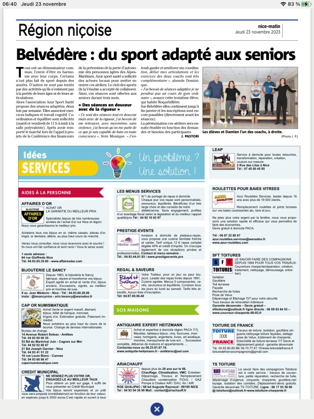 Nice-Matin - Prévention Active Senior