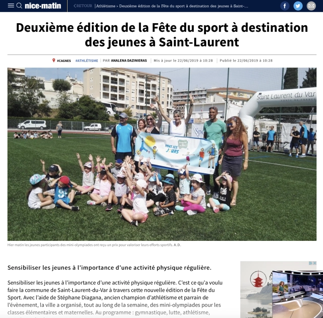 Nice-Matin - JE BOUGE + à l'école