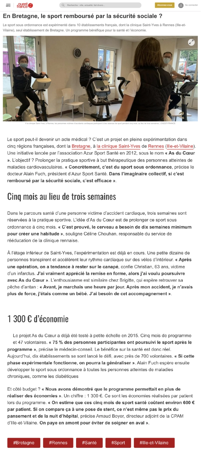 Ouest-France - As du Coeur