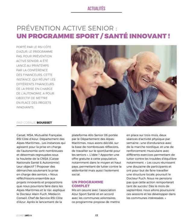 Les carnets de Santé - Prévention Active Senior
