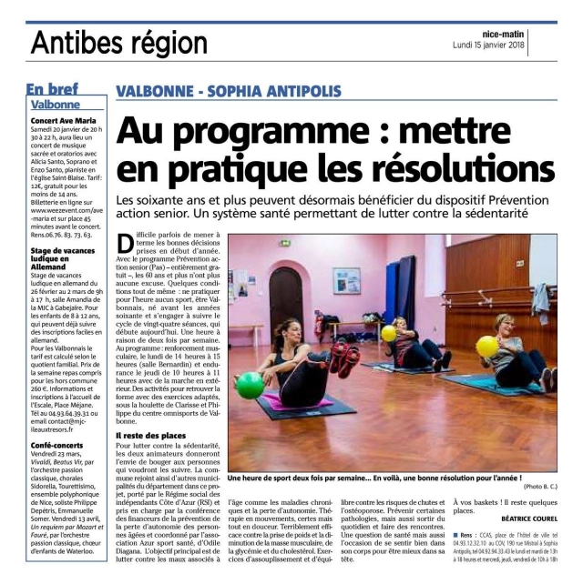 Nice-Matin - Prévention Active Senior