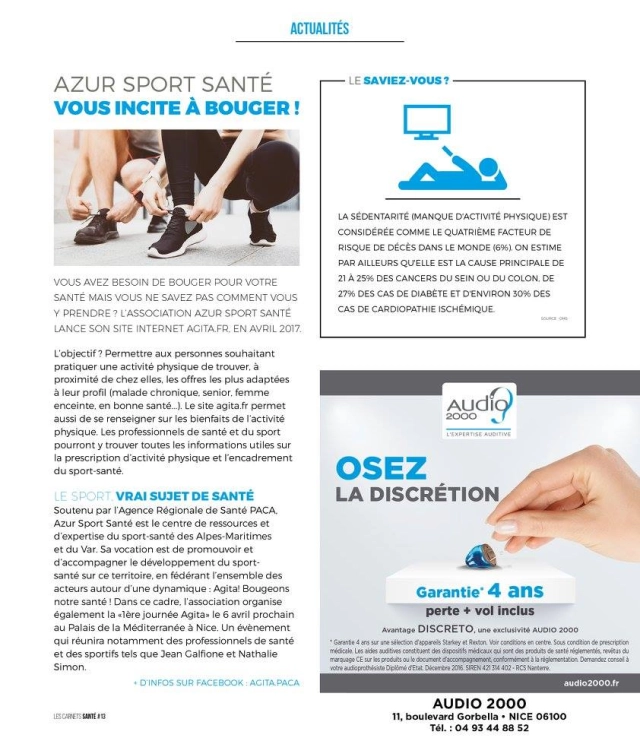 Les  Carnets de santé - Azur Sport Santé
