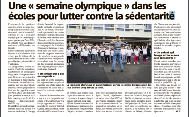 Nice-Matin - JE BOUGE + à l'école