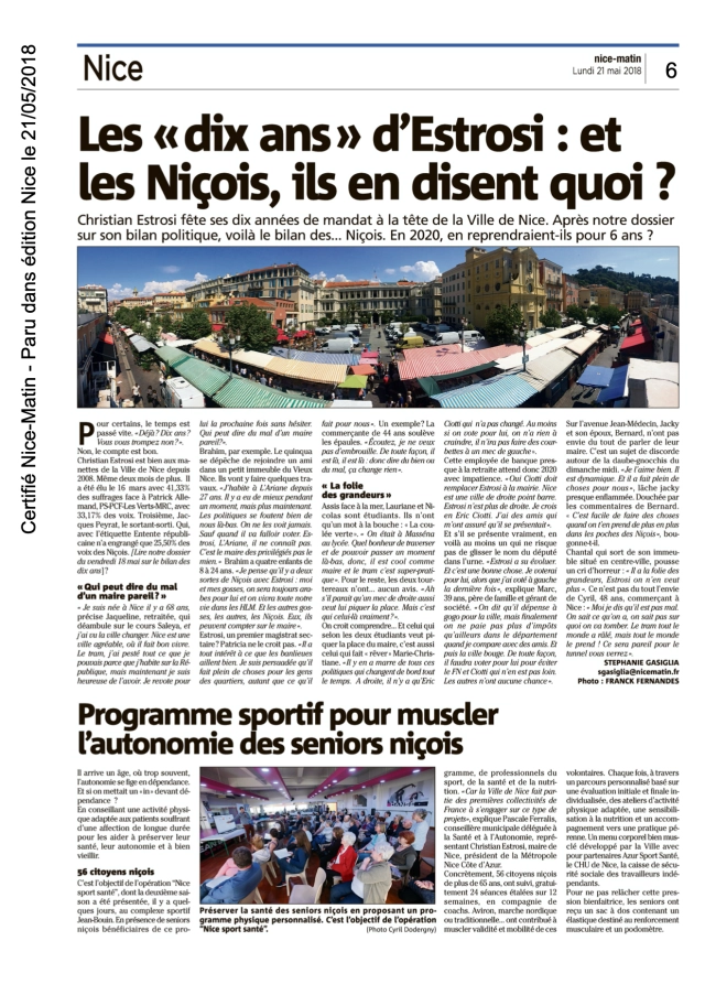 Nice-Matin - Prévention Active Senior