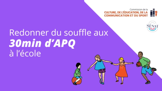 Redonner du souffle aux "30 minutes d'activité physique quotidienne à l'école"