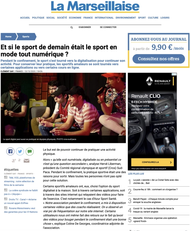 La Marseillaise - Confinement : Videos d'activité physique