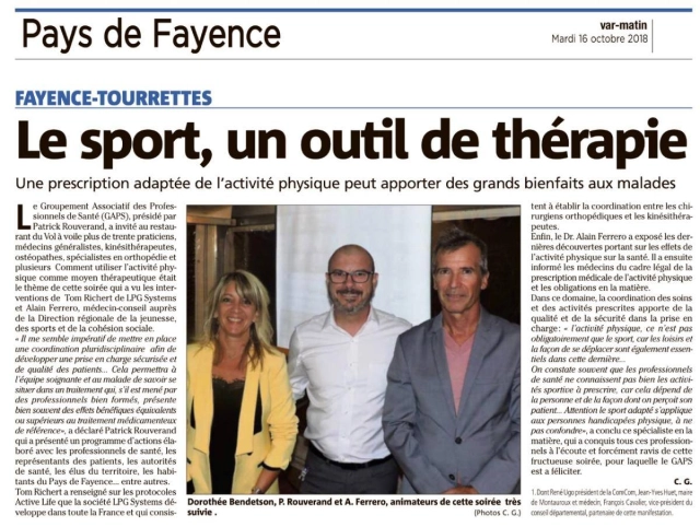 Var-matin - Sport sur ordonnance