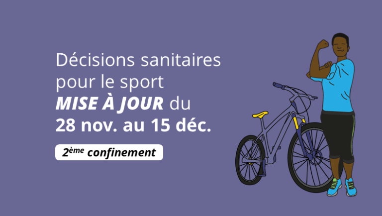 Décisions sanitaires pour le sport : mise à jour du 28 nov. au 15 déc.