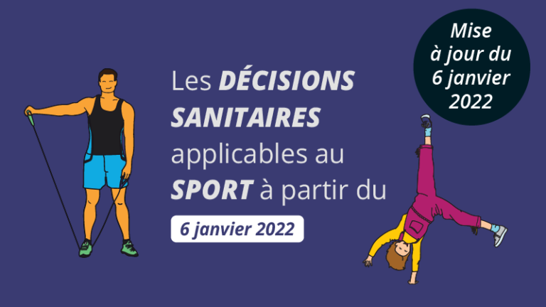 Mise à jour des décisions sanitaires applicables au sport à partir du 6 janvier 2022