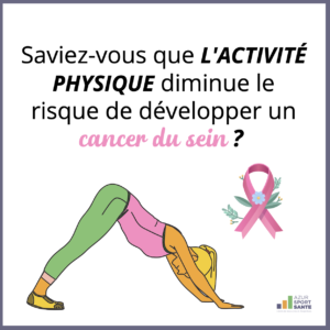 Saviez-vous que l'activité physique diminue le risque de développer un cancer du sein ?
