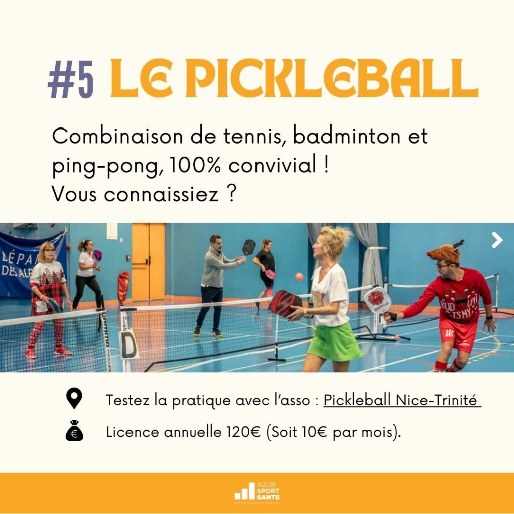 Le pickleball, une combinaison de tennis, badminton et ping-pong très convivial et à tester en région paca !