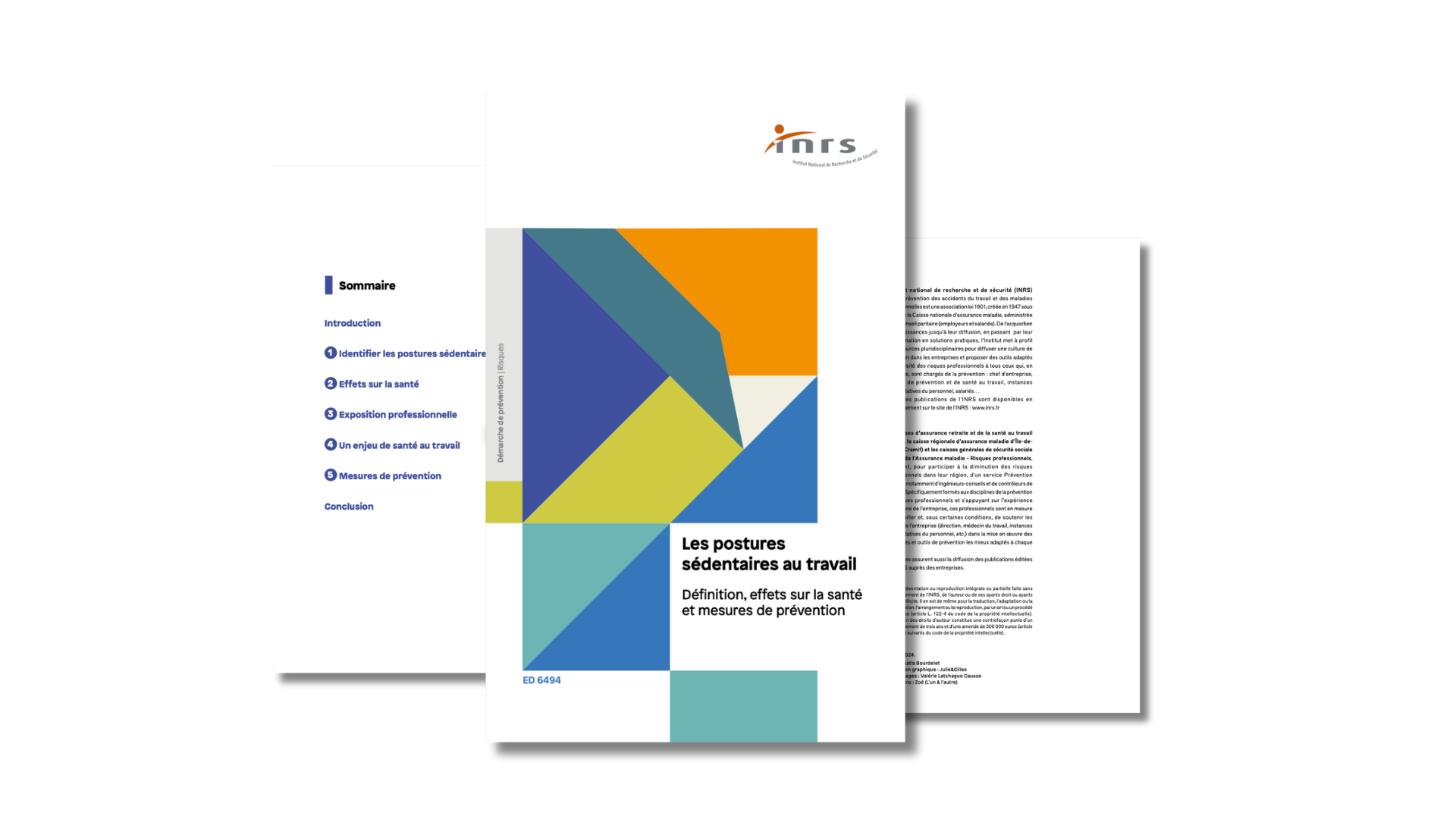 Rapport - les postures sédentaires au travail