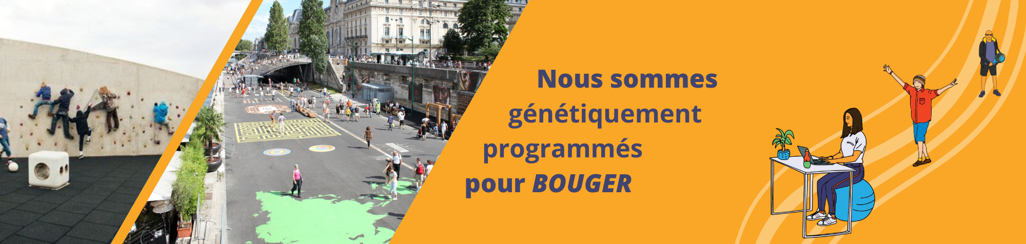 Nous sommes génétiquement programmés pour bouger. Sport Santé et Design Actif au service de la santé des collectivités.